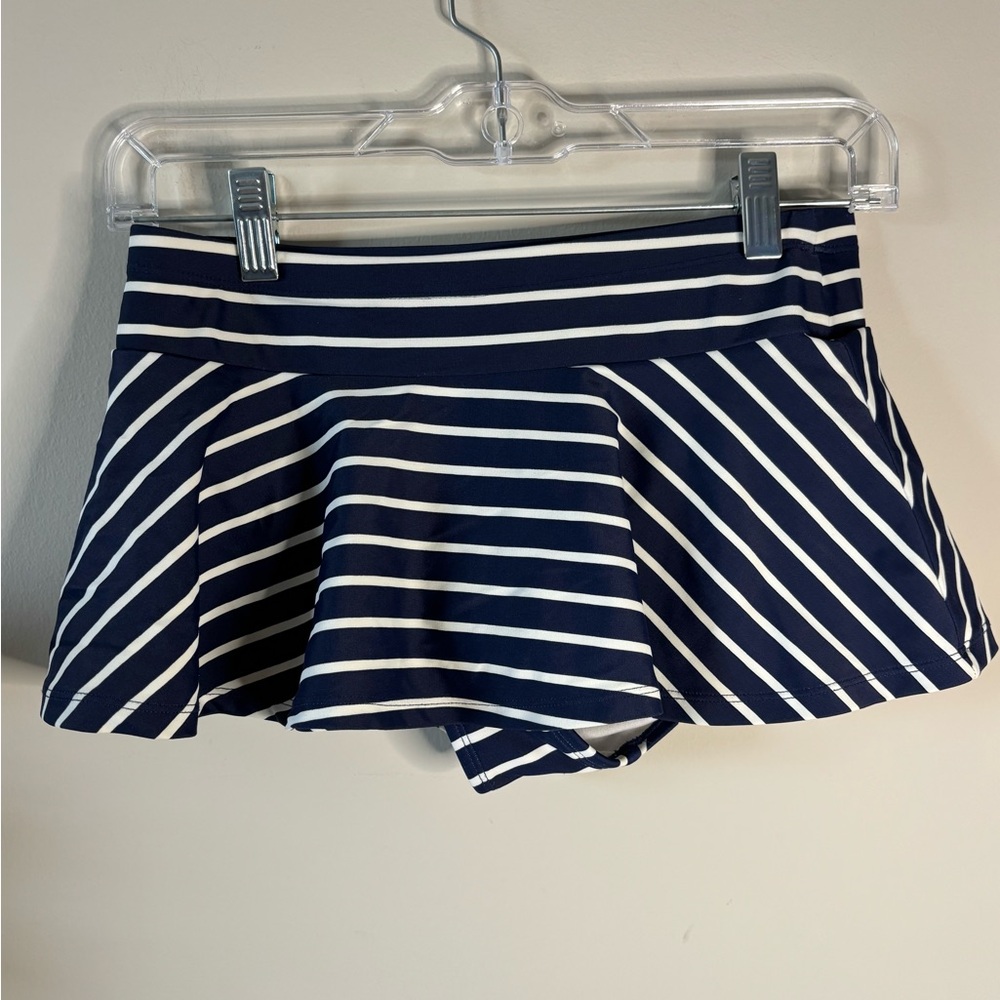 Hanna Andersson Navy and White Striped‎ Skort